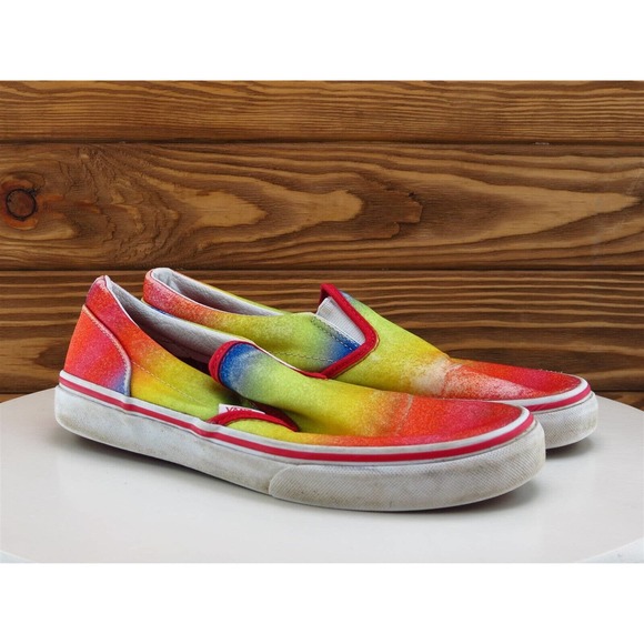 VANS Sz 5.5 Shoes Girls Youth Slip-On Multicolor Fabric Slip On - Picture 4 of 10